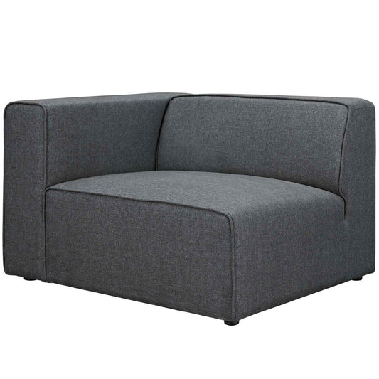 Mingle Fabric Left-Facing Sofa by Modway| Gray