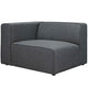 Mingle Fabric Left-Facing Sofa by Modway| Gray
