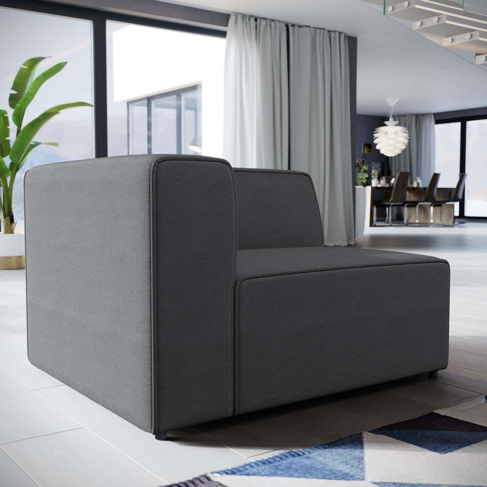Mingle Fabric Left-Facing Sofa by Modway| Gray