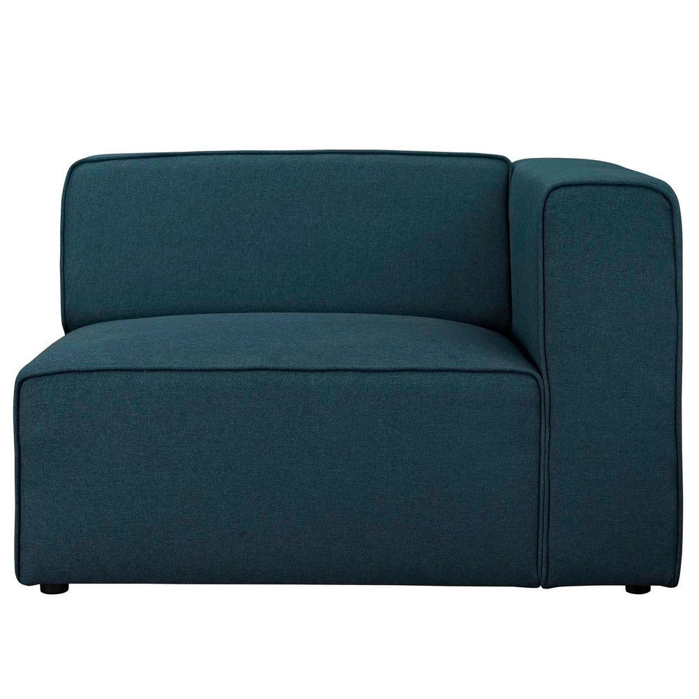 Modway Mingle Polyester Upholstered Generously Padded Right-Arm Chair Blue Fabric MDY-EEI-2722-BLU