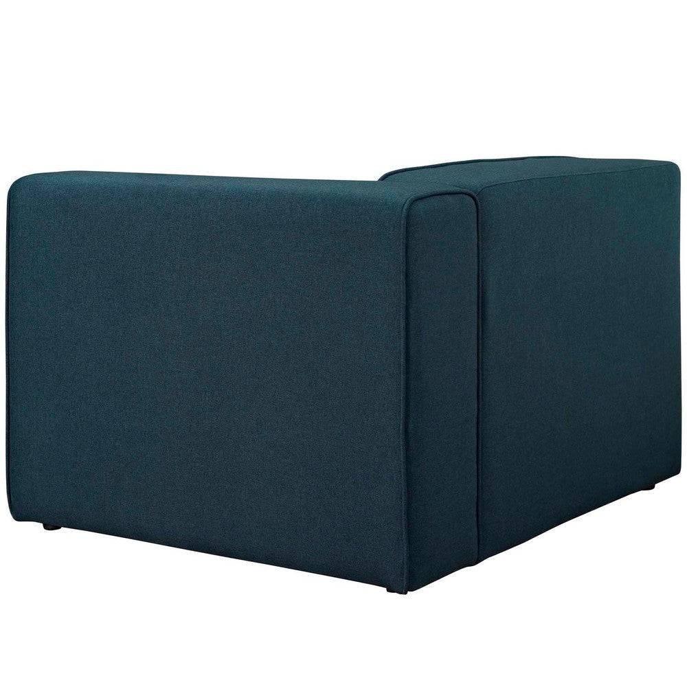 Modway Mingle Polyester Upholstered Generously Padded Right-Arm Chair Blue Fabric MDY-EEI-2722-BLU