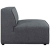 Modway Mingle Polyester Upholstered Generously Padded Armless Chair Gray Fabric MDY-EEI-2724-GRY