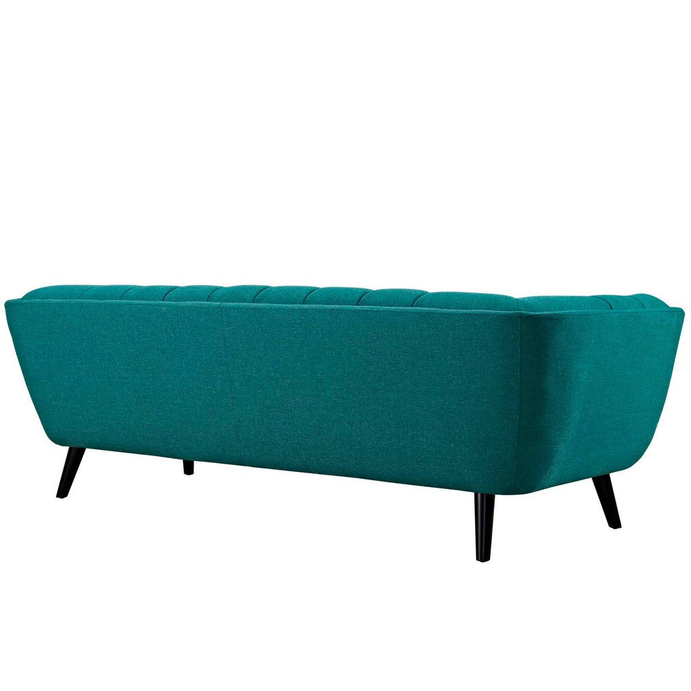 Modway Bestow Upholstered Fabric Button-Tufted Sofa In Teal MDY-EEI-2730-TEA