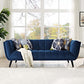 Modway Bestow Mid-Century Performance Velvet Upholstered Tufted Sofa In Navy MDY-EEI-2731-NAV