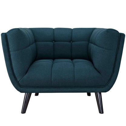 Bestow Upholstered Fabric Armchair, Blue  - No Shipping Charges