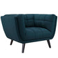 Bestow Upholstered Fabric Armchair, Blue  - No Shipping Charges