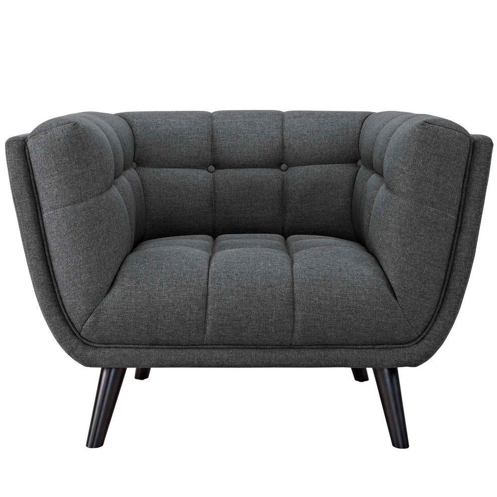 Bestow Upholstered Fabric Armchair, Gray - No Shipping Charges