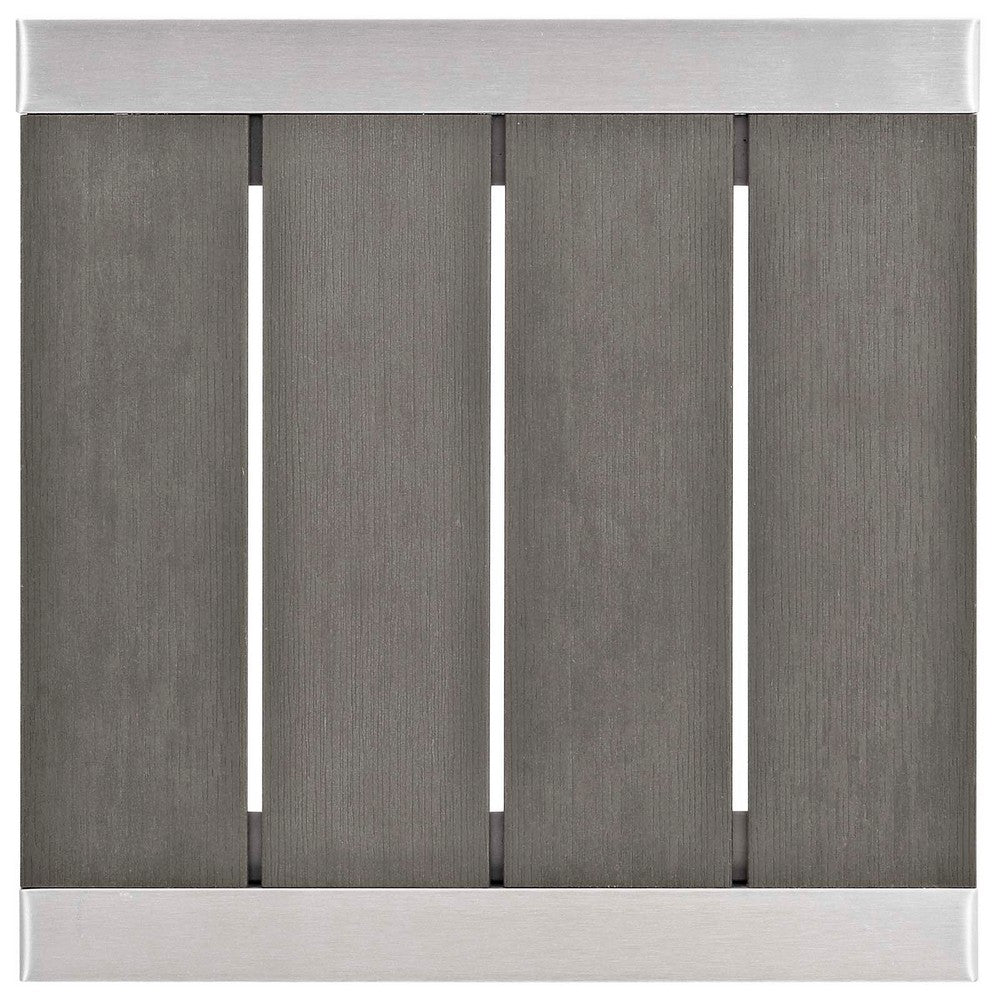 Shore 3 Piece Outdoor Patio Aluminum Chaise with Cushions by Modway| Silver Turquoise