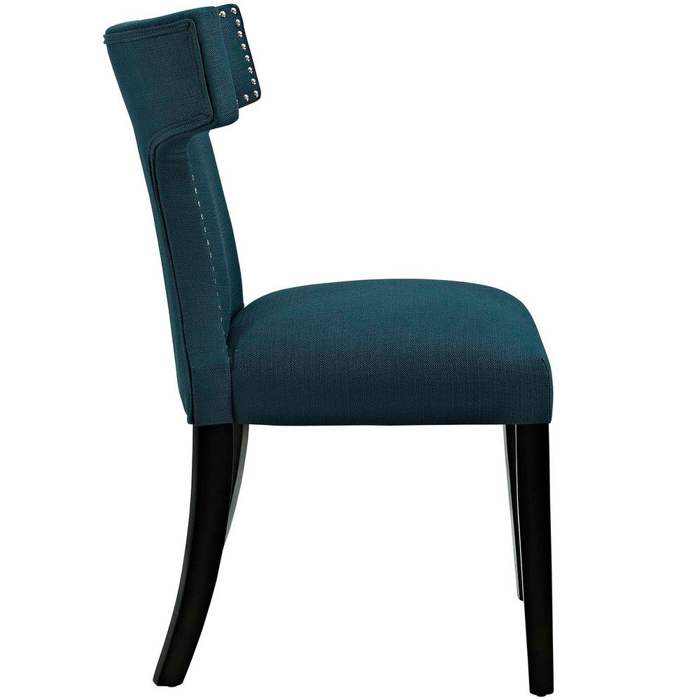 Modway Curve Set of 2 Fabric Dining Side Chair, Azure  - No Shipping Charges