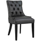 Modway Regent Modern Tufted Faux Leather Upholstered Two Dining Chairs with Nailhead Trim in Black MDY-EEI-2742-BLK-SET