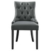 Modway Regent Modern Tufted Vegan Leather Upholstered Nailhead Trim Two Dining Chairs Grey MDY-EEI-2742-GRY-SET