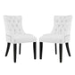 Modway Regent Set of 2 Vinyl Dining Side Chair, White  - No Shipping Charges