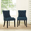 Regent Set of 2 Fabric Dining Side Chair, Azure  - No Shipping Charges
