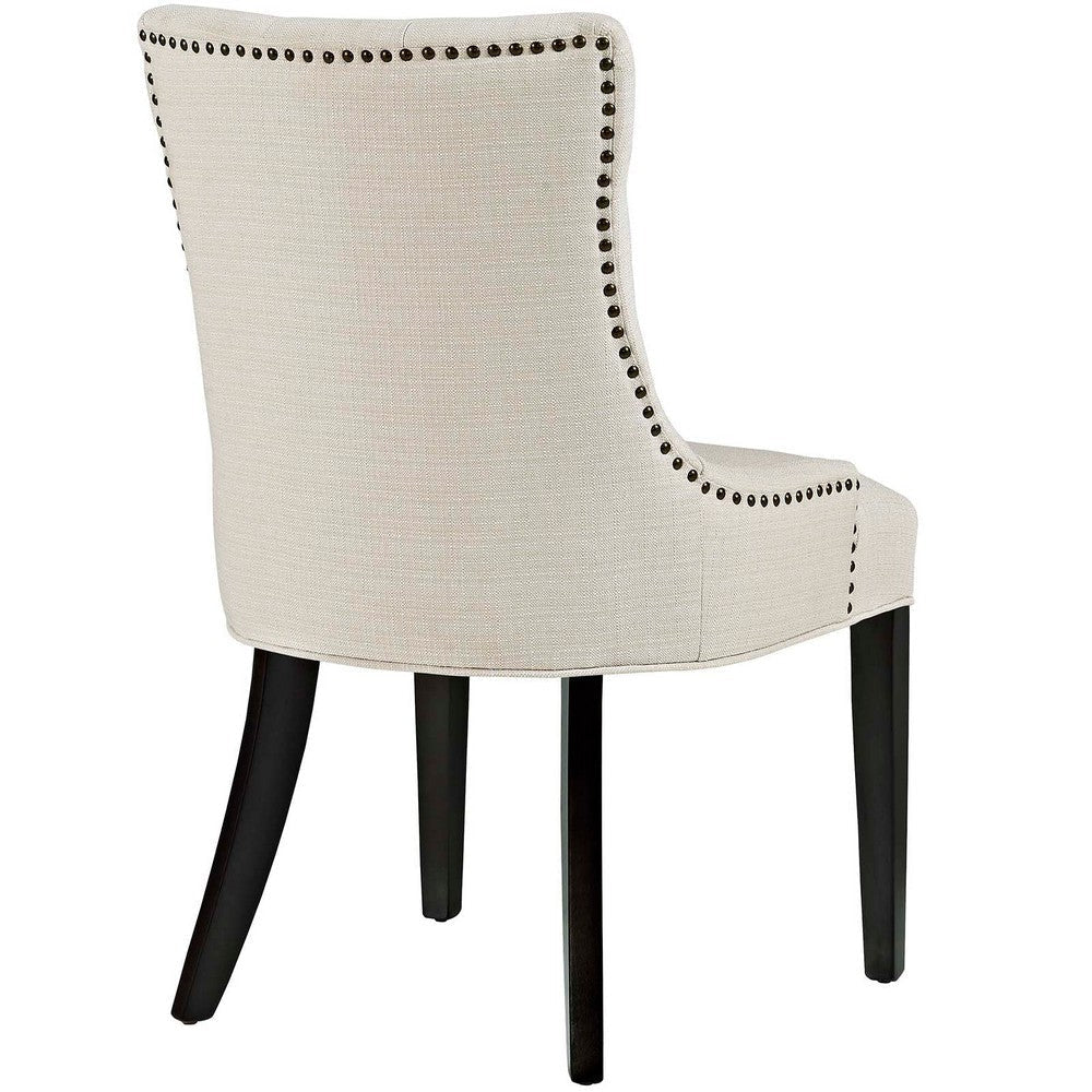 Modway Regent Modern Elegant Button-Tufted Upholstered Fabric Dining Chair with Nailhead Trim Set of 2 Beige MDY-EEI-2743-BEI-SET