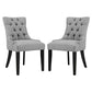 Regent Set of 2 Fabric Dining Side Chair, Light Gray  - No Shipping Charges