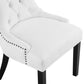 Modway Regent Modern Tufted Upholstered Fabric Two Dining Chairs with Nailhead Trim in White Set of 2 MDY-EEI-2743-WHI-SET