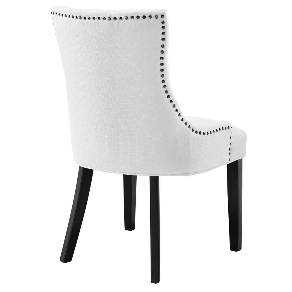 Modway Regent Modern Tufted Upholstered Fabric Two Dining Chairs with Nailhead Trim in White Set of 2 MDY-EEI-2743-WHI-SET