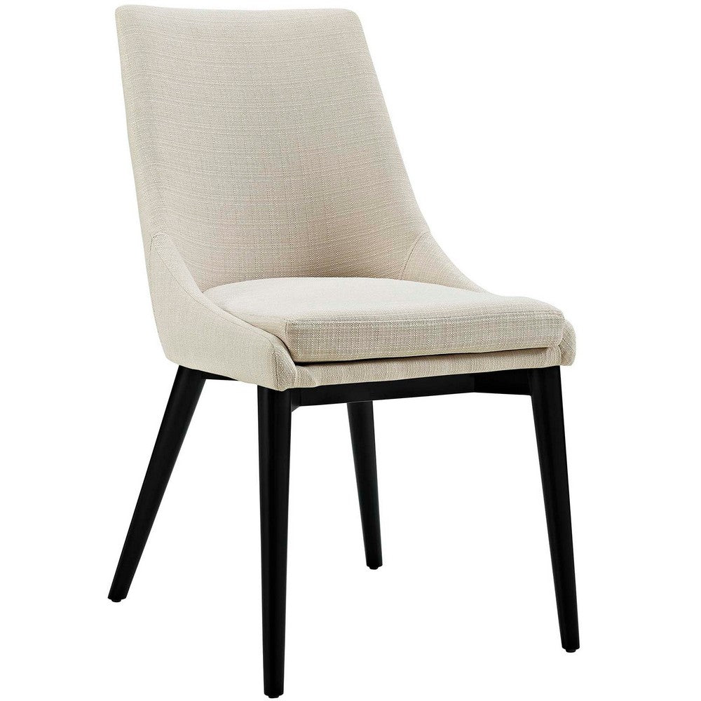 Viscount Set of 2 Fabric Dining Side Chair, Beige  - No Shipping Charges
