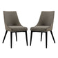 Viscount Set of 2 Fabric Dining Side Chair, Granite  - No Shipping Charges