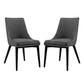Viscount Set of 2 Fabric Dining Side Chair, Gray  - No Shipping Charges