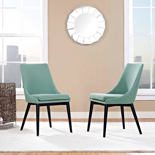 Viscount Set of 2 Fabric Dining Side Chair, Laguna 