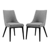 Viscount Set of 2 Fabric Dining Side Chair, Light Gray  - No Shipping Charges