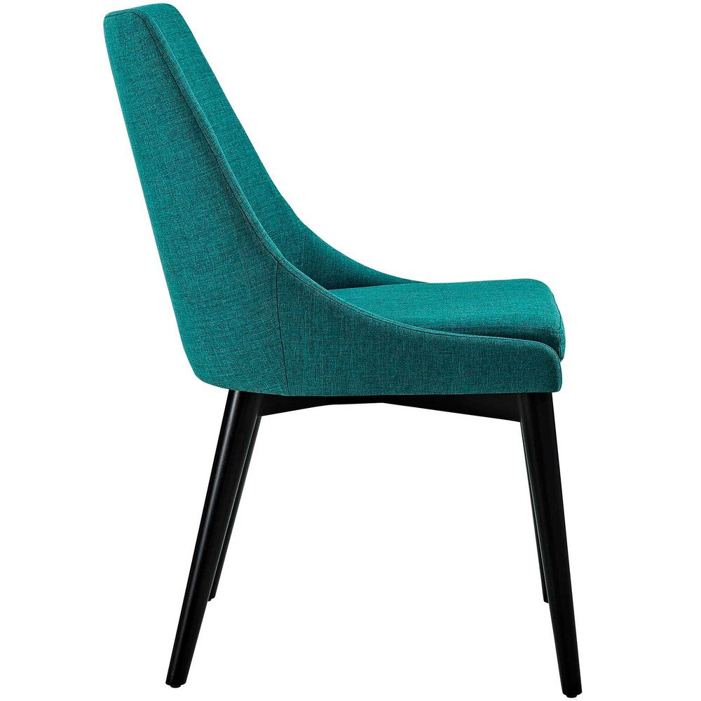 Viscount Set of 2 Fabric Dining Side Chair, Teal  - No Shipping Charges