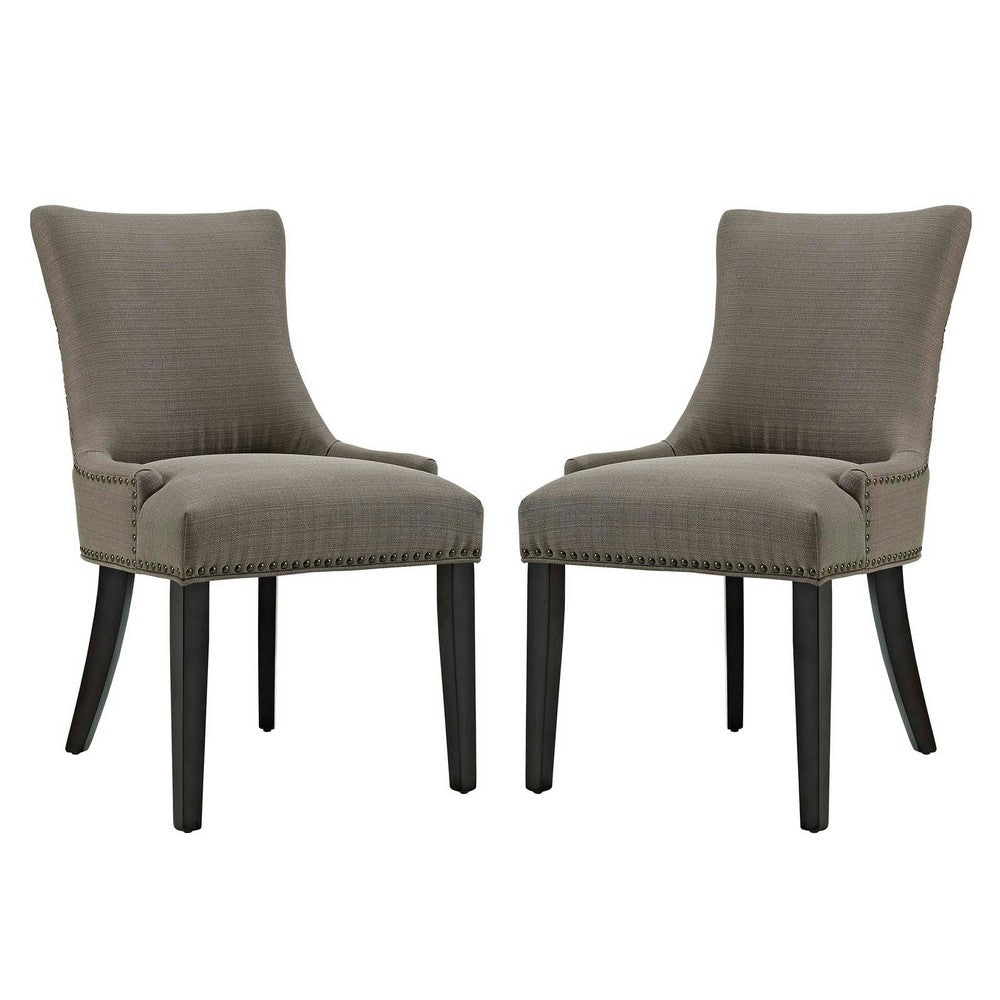 Marquis Set of 2 Fabric Dining Side Chair, Granite - No Shipping Charges