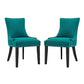 Marquis Set of 2 Fabric Dining Side Chair Teal - No Shipping Charges MDY-EEI-2746-TEA-SET