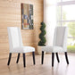 Baron Set of 2 Vinyl Dining Chair, White  - No Shipping Charges