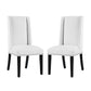 Baron Set of 2 Vinyl Dining Chair White - No Shipping Charges MDY-EEI-2747-WHI-SET