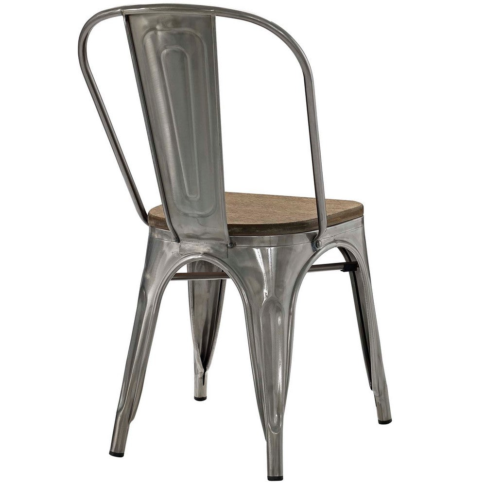 Modway Promenade Set of 2 Dining Side Chair , GunMetal  - No Shipping Charges