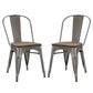 Promenade Set of 2 Dining Side Chair , GunMetal  - No Shipping Charges