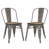 Modway Promenade Set of 2 Dining Side Chair , GunMetal  - No Shipping Charges