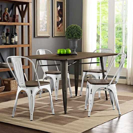 Promenade Set of 4 Dining Side Chair , White 