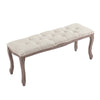 Regal Vintage French Upholstered Fabric Bench  - No Shipping Charges