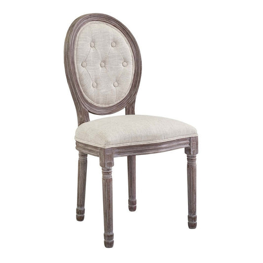 Arise Vintage French Upholstered Fabric Dining Side Chair - No Shipping Charges