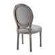 Arise Vintage French Upholstered Fabric Dining Side Chair by Modway| Light Gray