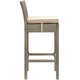 Conduit Outdoor Patio Wicker Rattan Bar Stool by Modway| Light Gray Beige