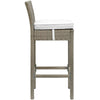 Conduit Outdoor Patio Wicker Rattan Bar Stool by Modway| Light Gray White