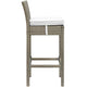 Conduit Outdoor Patio Wicker Rattan Bar Stool by Modway| Light Gray White