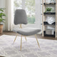 Ponder Performance Velvet Lounge Chair by Modway| Gray
