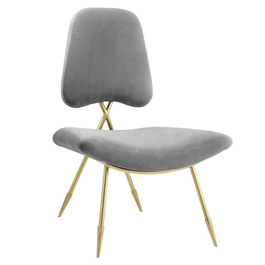 Ponder Upholstered Velvet Lounge Chair - No Shipping Charges