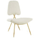 Ponder Performance Velvet Lounge Chair by Modway| Ivory