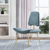 Ponder Performance Velvet Lounge Chair by Modway| Sea Blue