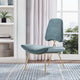 Ponder Performance Velvet Lounge Chair by Modway| Sea Blue