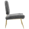 Ponder Upholstered Sheepskin Fur Lounge Chair by Modway| Gray