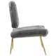 Ponder Upholstered Sheepskin Fur Lounge Chair by Modway| Gray