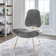 Ponder Upholstered Sheepskin Fur Lounge Chair by Modway| Gray