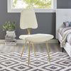 Ponder Performance Velvet Dining Side Chair by Modway| Ivory